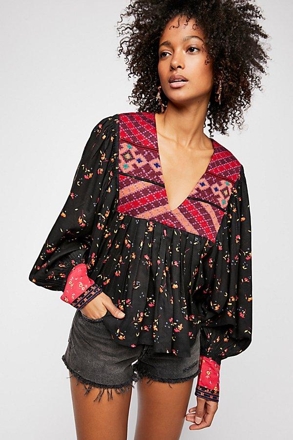 Lady Lou Printed Blouse By Free People